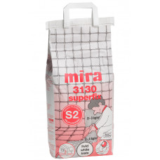 Высокоэластичный белый клей для плитки Mira 3130 Superfix, 15 кг
