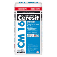 Клей для керамогранита и камня CM 16 Easyflex, 25 кг